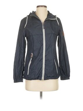 Penfield Navy Zip-Up Hooded Rain Coat Utility Jacket - Women's size small.